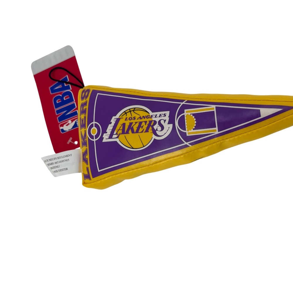 NBA Los Angeles Lakers Mini‎ Plush Pennant Purple Gold Basketball Decor New
